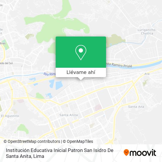 Mapa de Institución Educativa Inicial Patron San Isidro De Santa Anita