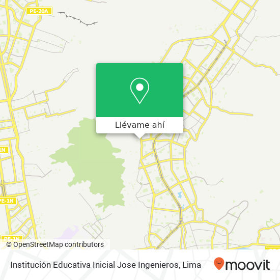 Mapa de Institución Educativa Inicial Jose Ingenieros