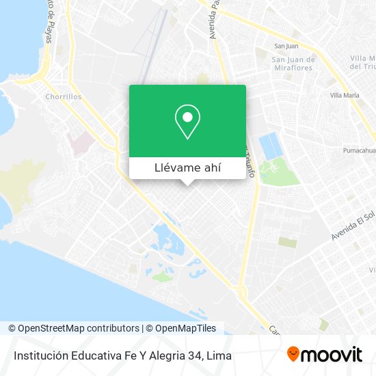 Mapa de Institución Educativa Fe Y Alegria 34