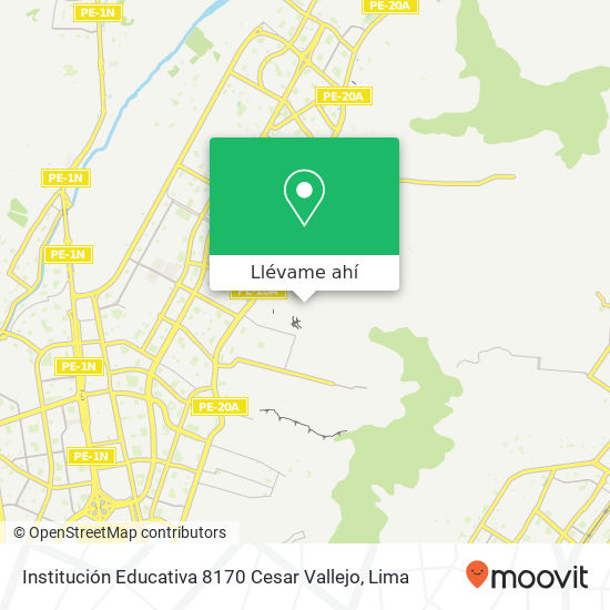 Mapa de Institución Educativa 8170 Cesar Vallejo