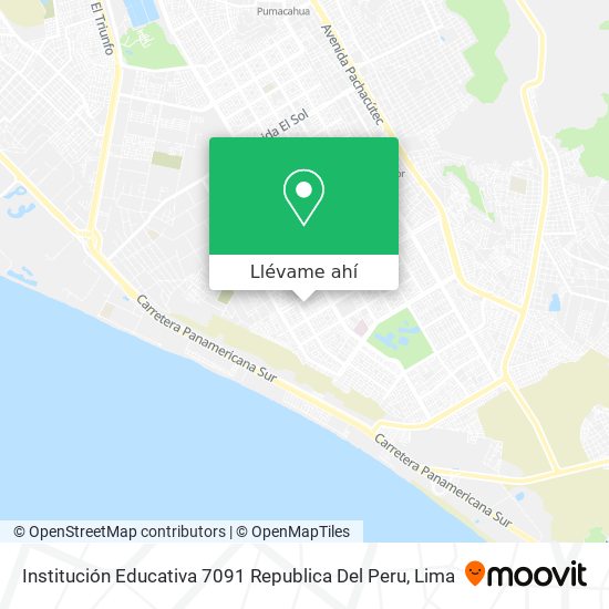 Mapa de Institución Educativa 7091 Republica Del Peru