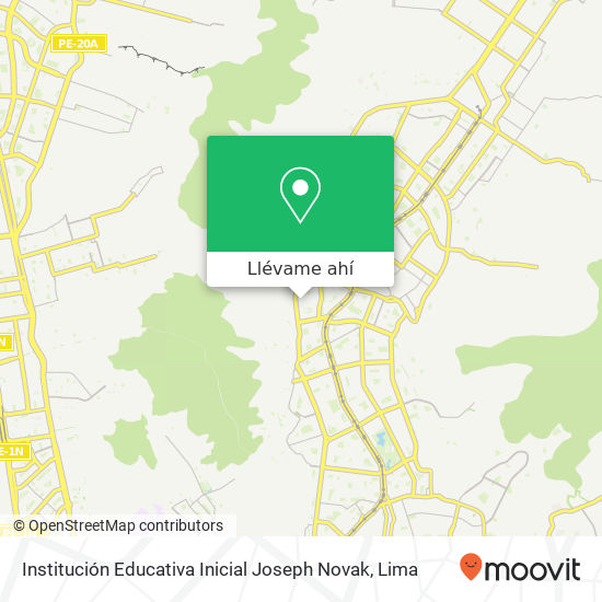 Mapa de Institución Educativa Inicial Joseph Novak