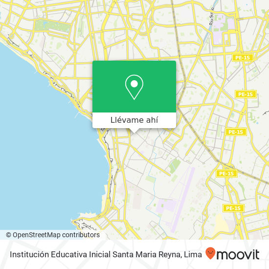 Mapa de Institución Educativa Inicial Santa Maria Reyna