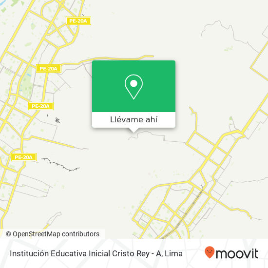Mapa de Institución Educativa Inicial Cristo Rey - A
