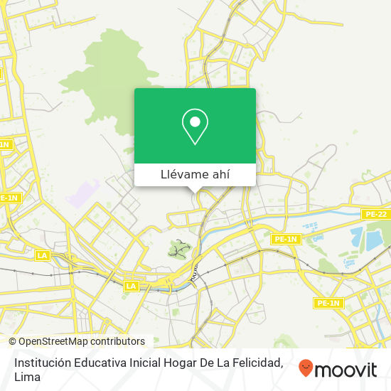 Mapa de Institución Educativa Inicial Hogar De La Felicidad
