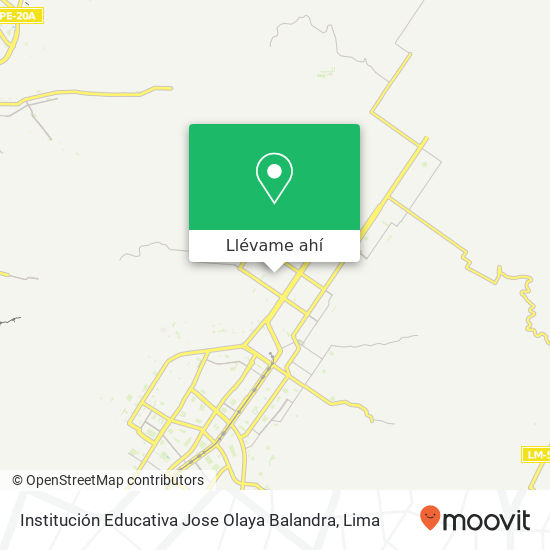 Mapa de Institución Educativa Jose Olaya Balandra
