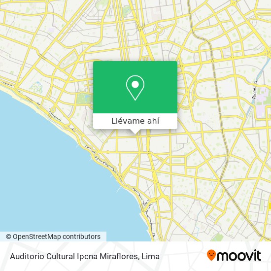 Mapa de Auditorio Cultural Ipcna Miraflores