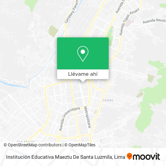 Mapa de Institución Educativa Maeztu De Santa Luzmila