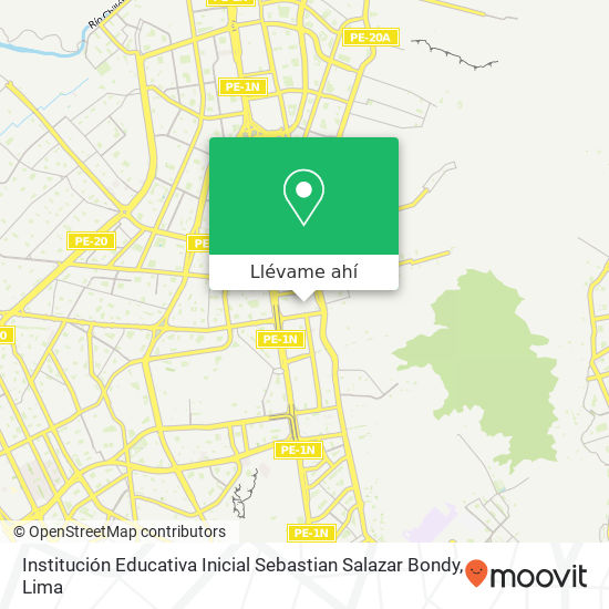 Mapa de Institución Educativa Inicial Sebastian Salazar Bondy