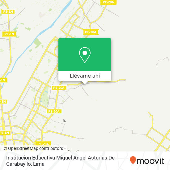 Mapa de Institución Educativa Miguel Angel Asturias De Carabayllo