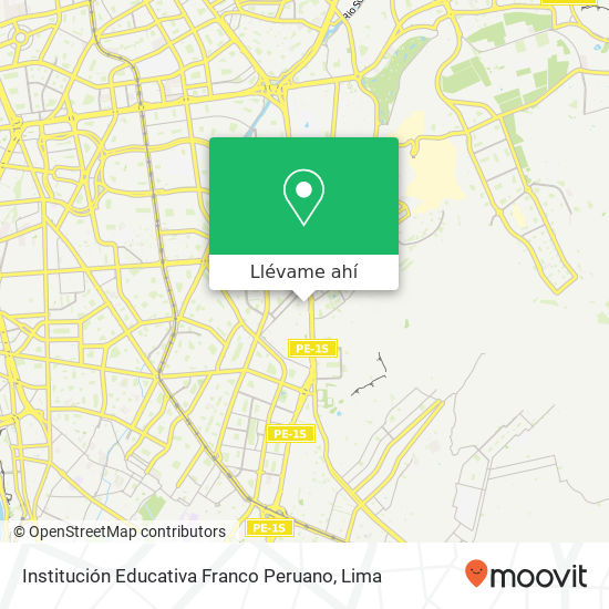 Mapa de Institución Educativa Franco Peruano