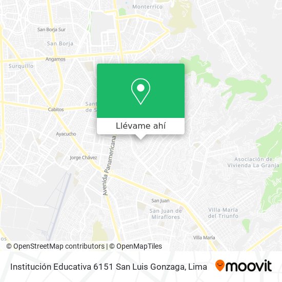 Mapa de Institución Educativa 6151 San Luis Gonzaga