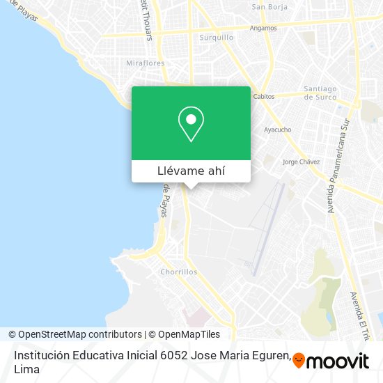 Mapa de Institución Educativa Inicial 6052 Jose Maria Eguren
