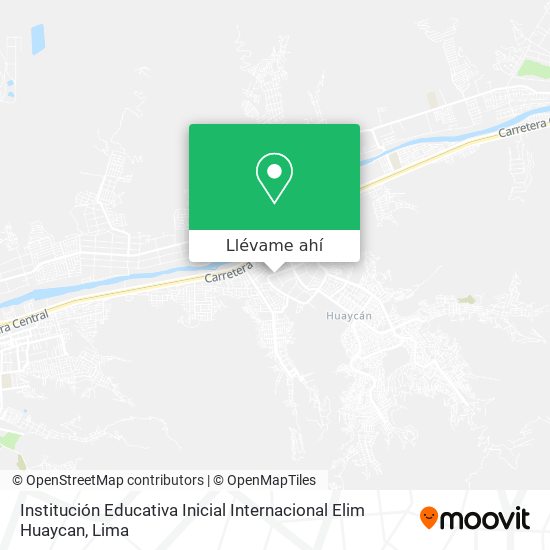 Mapa de Institución Educativa Inicial Internacional Elim Huaycan