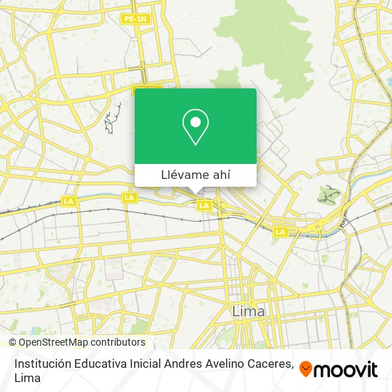 Mapa de Institución Educativa Inicial Andres Avelino Caceres