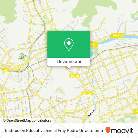 Mapa de Institución Educativa Inicial Fray Pedro Urraca