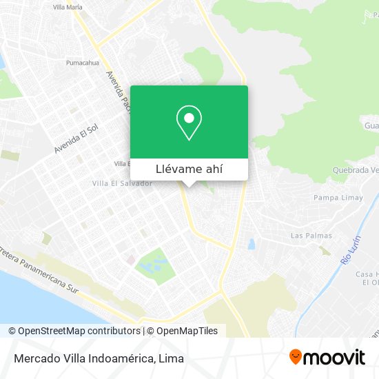 Mapa de Mercado Villa Indoamérica