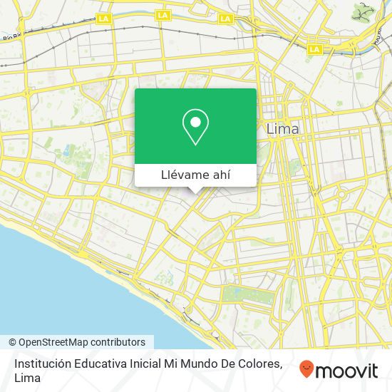 Mapa de Institución Educativa Inicial Mi Mundo De Colores