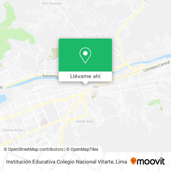 Mapa de Institución Educativa Colegio Nacional Vitarte