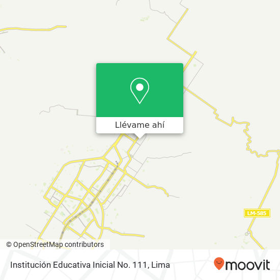 Mapa de Institución Educativa Inicial No. 111