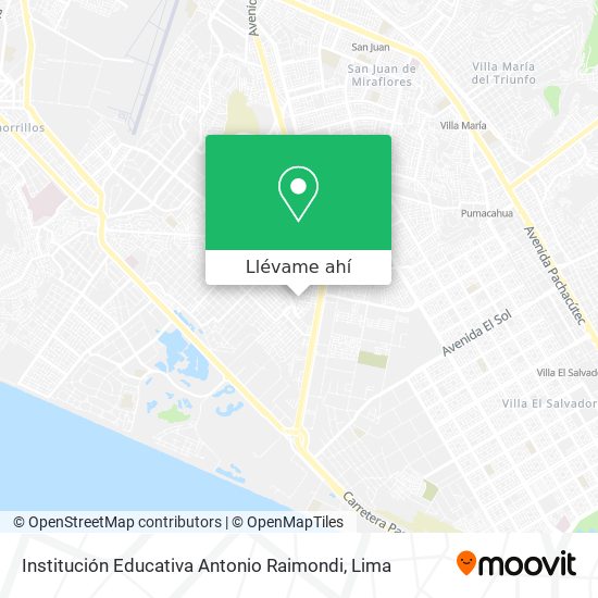 Mapa de Institución Educativa Antonio Raimondi