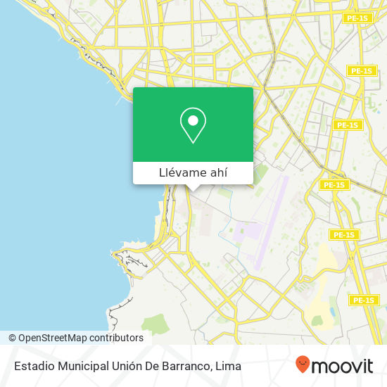 Mapa de Estadio Municipal Unión De Barranco
