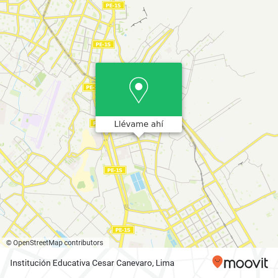 Mapa de Institución Educativa Cesar Canevaro