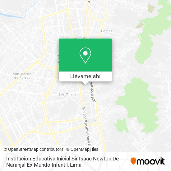 Mapa de Institución Educativa Inicial Sir Isaac Newton De Naranjal Ex-Mundo Infantil