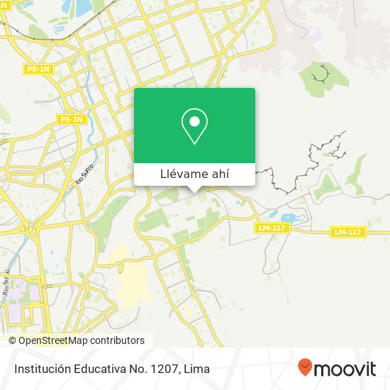 Mapa de Institución Educativa No. 1207