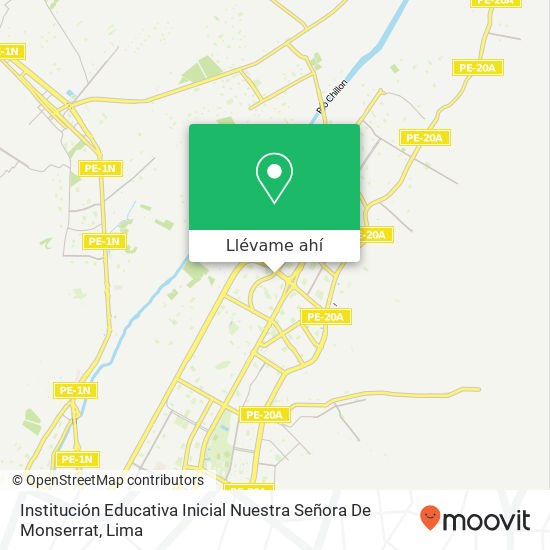 Mapa de Institución Educativa Inicial Nuestra Señora De Monserrat