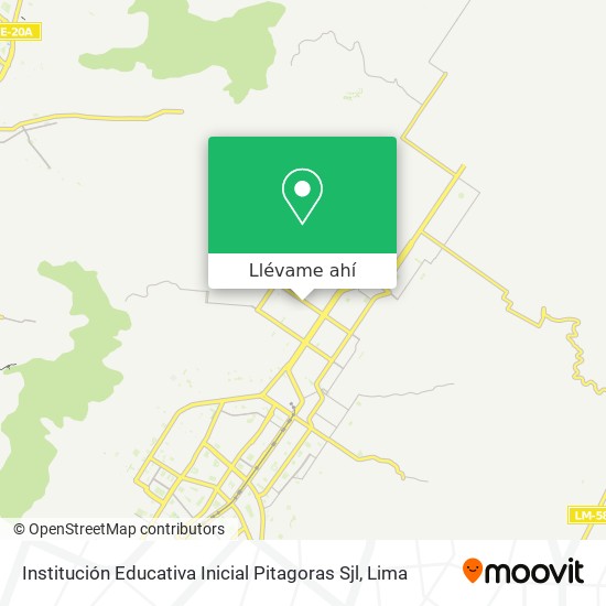 Mapa de Institución Educativa Inicial Pitagoras Sjl