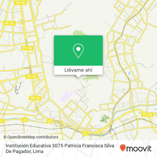Mapa de Institución Educativa 3075 Patricia Francisca Silva De Pagador