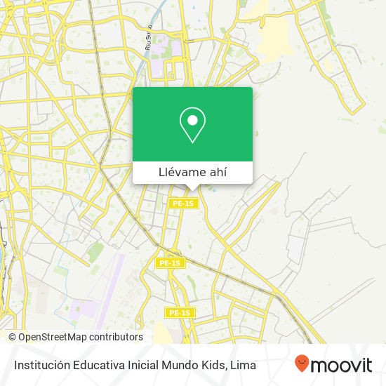 Mapa de Institución Educativa Inicial Mundo Kids