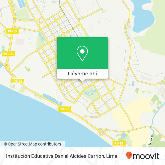Mapa de Institución Educativa Daniel Alcides Carrion