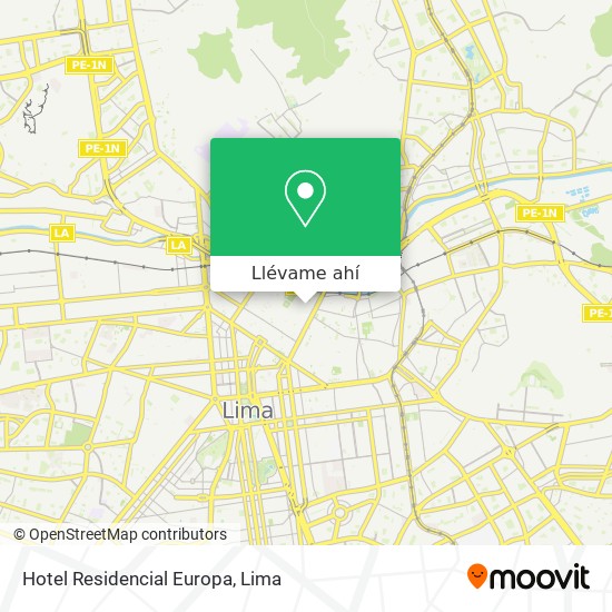 Mapa de Hotel Residencial Europa