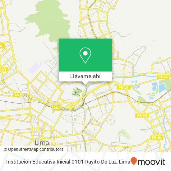 Mapa de Institución Educativa Inicial 0101 Rayito De Luz