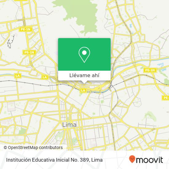 Mapa de Institución Educativa Inicial No. 389