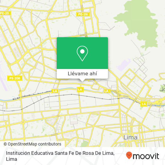 Mapa de Institución Educativa Santa Fe De Rosa De Lima