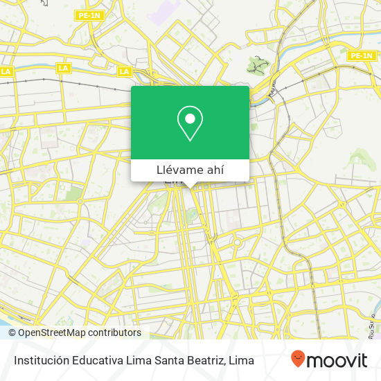 Mapa de Institución Educativa Lima Santa Beatriz