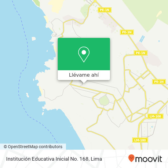Mapa de Institución Educativa Inicial No. 168