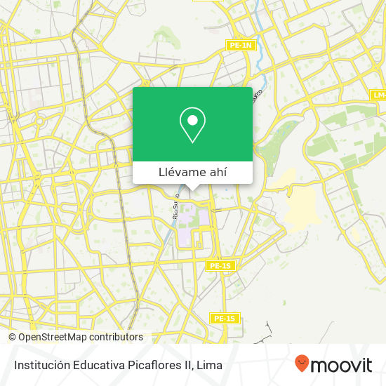 Mapa de Institución Educativa Picaflores II