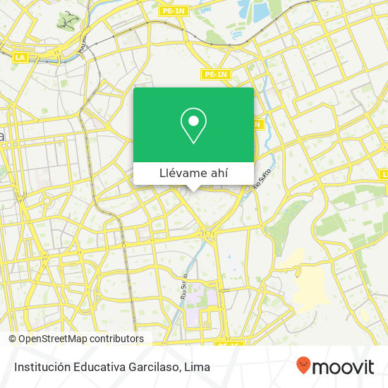 Mapa de Institución Educativa Garcilaso