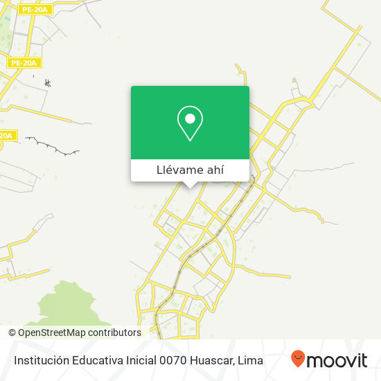 Mapa de Institución Educativa Inicial 0070 Huascar