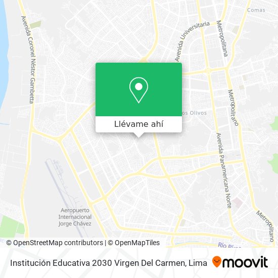 Mapa de Institución Educativa 2030 Virgen Del Carmen