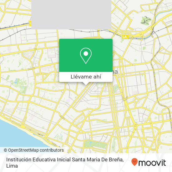 Mapa de Institución Educativa Inicial Santa Maria De Breña