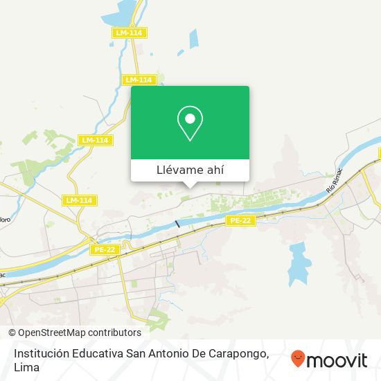 Mapa de Institución Educativa San Antonio De Carapongo