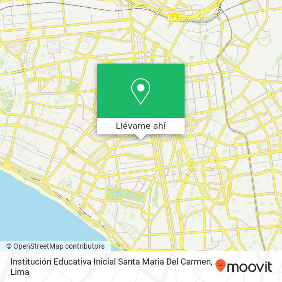 Mapa de Institución Educativa Inicial Santa Maria Del Carmen