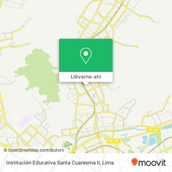 Mapa de Institución Educativa Santa Cuaresma II