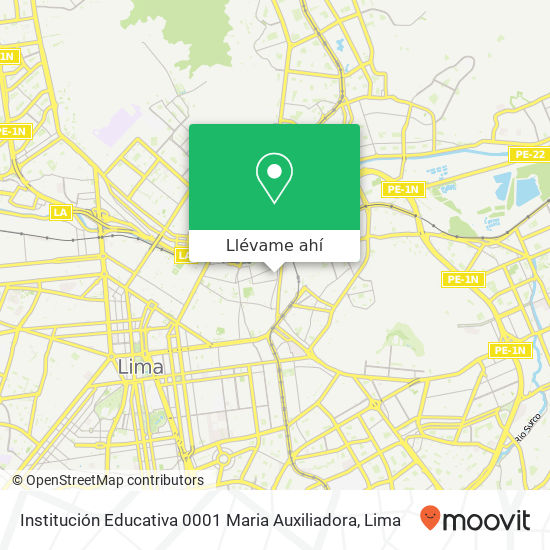 Mapa de Institución Educativa 0001 Maria Auxiliadora