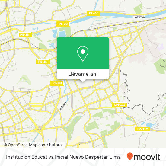 Mapa de Institución Educativa Inicial Nuevo Despertar